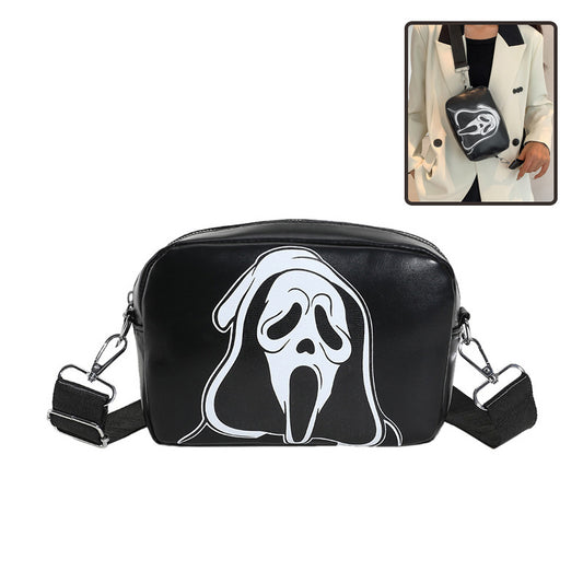 Spooky Halloween-Themed Crossbody Bags with Adjustable Strap Shoulder Bags Trendy Personality Crossbody Bag