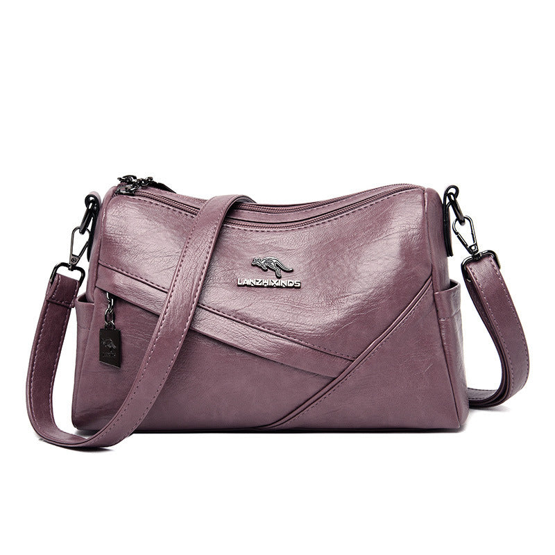 New Fashion Soft Leather Shoulder Large-capacity Crossbody Bag